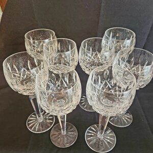 Waterford Lismore balloon white wine glasses, set of 8